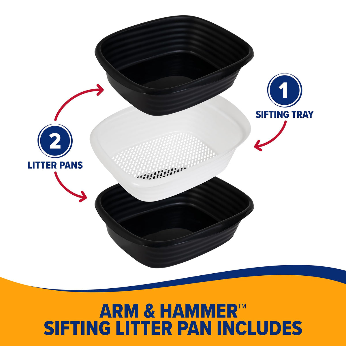 Arm and Hammer Large Sifting Cat Litter Box with Microban (Large / Sifting)