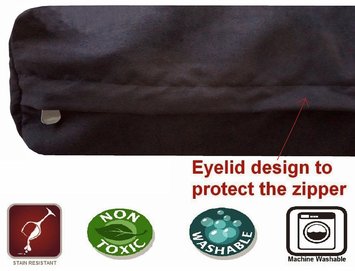 Orthopedic Gel Cooling Memory Foam Dog Bed with Waterproof Liner and External Washable Suede Cover for Small to Medium Pet (Medium 35" Length X 20" Width / Microsuede in Espresso)