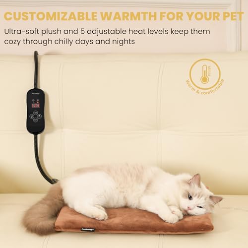 Cat Heating Pad (Brown / S: 16" x 13")