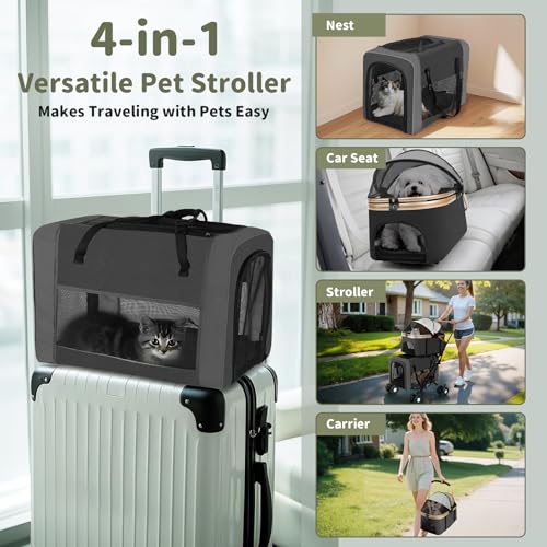 Double Pet Stroller (Black)