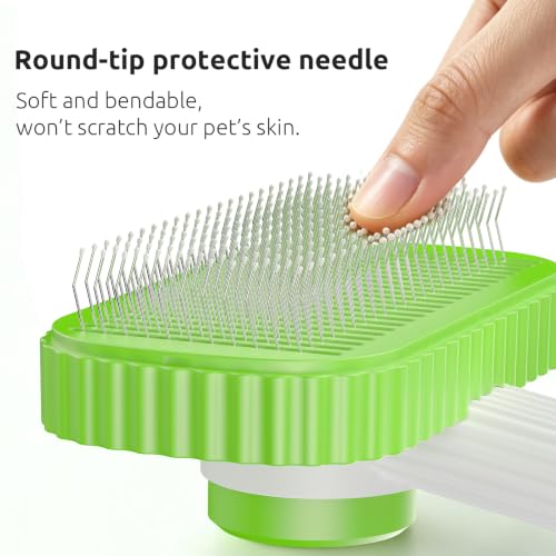 Cat brush Cat Brush for Long or Short Haired Cats (Green)