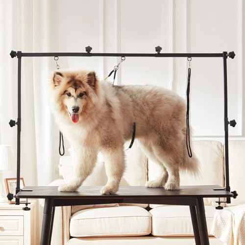 Home Dog Grooming Table Arm Adjustable 37" Height (Black / Large)
