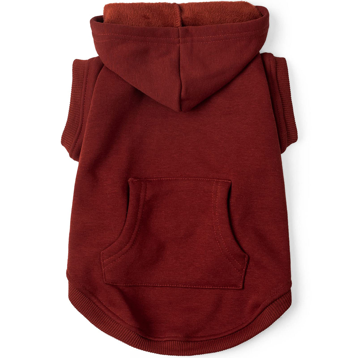 Dog Hoodie Fleece Puppy Clothes Warm Sweater with Hat for Small Dogs Cat Hooded Shirt Kitten Pet Basic Hoodies Sweatshirt with Pocket Doggie Soft Winter Coat Apparel (L-(9~17lb) | Chest(~17.7") / Red)
