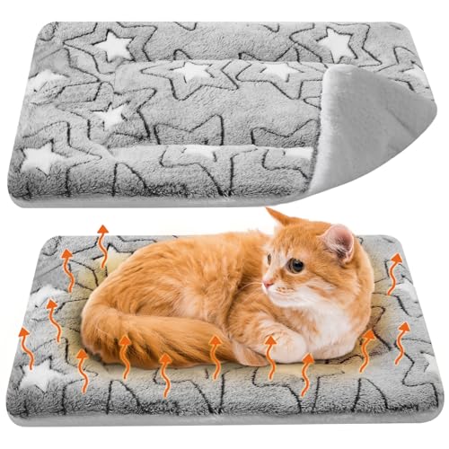 2 Pack Self Warming Cat Mat (Grey / 21" X 14")