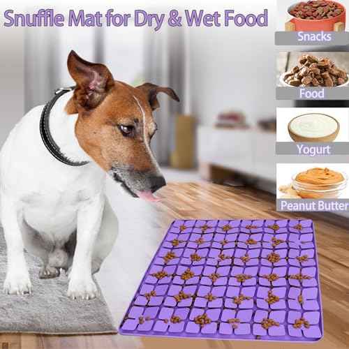 Silicone Snuffle Mat for Large Dogs (Purple-L (16.31x16.3in))