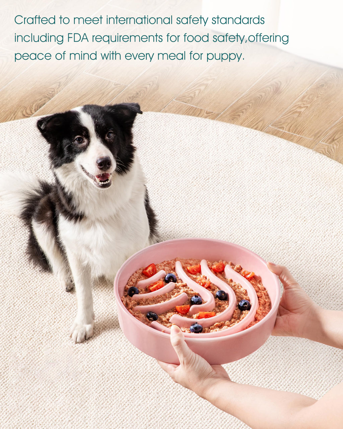 Slow Feeder Dog Bowl (Pink / 3 Cups)