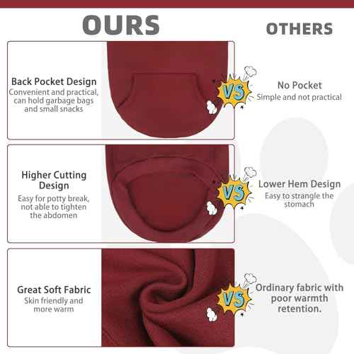 Dog Hoodie for Large Medium Small Dogs (Deep Red / XX-Large)