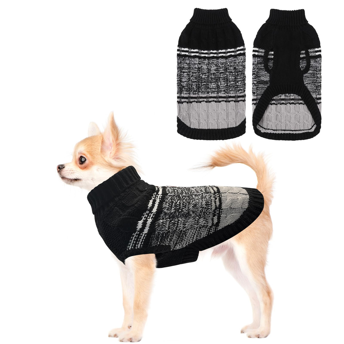 Soft Warm Dog & Cat Pullover (X-Small / #1 Black)