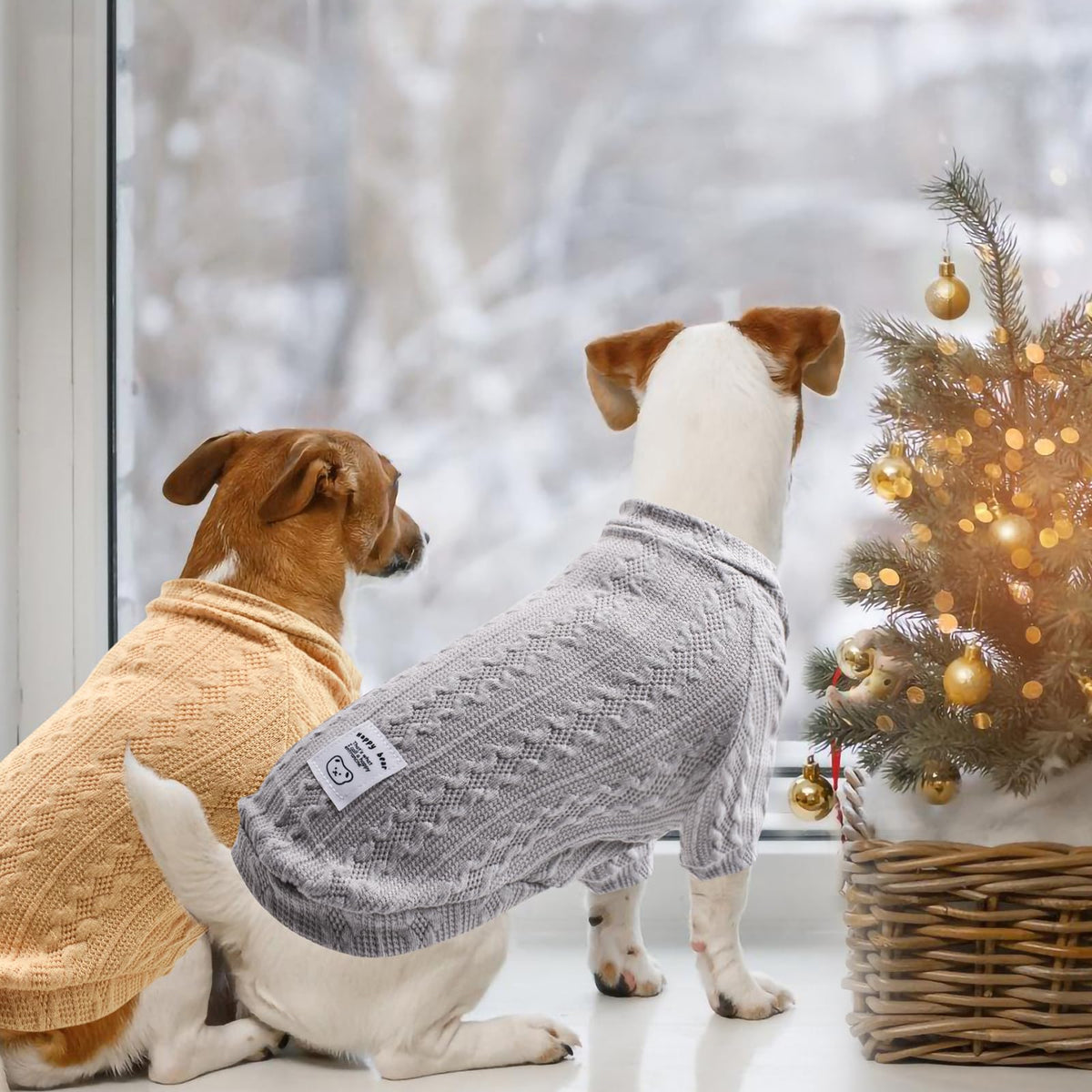 4 Pack Dog Knitted Sweater Dog Clothes for Small Medium Dogs (Small)