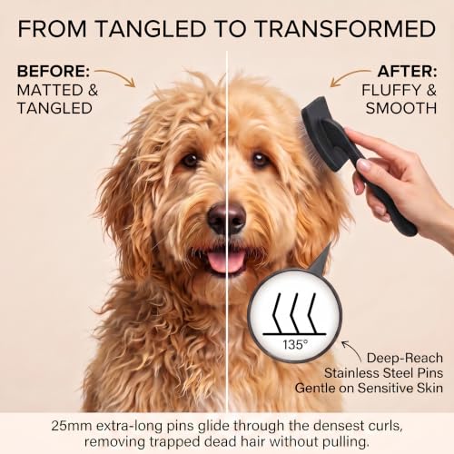 Slicker Brush for Dogs (Black)
