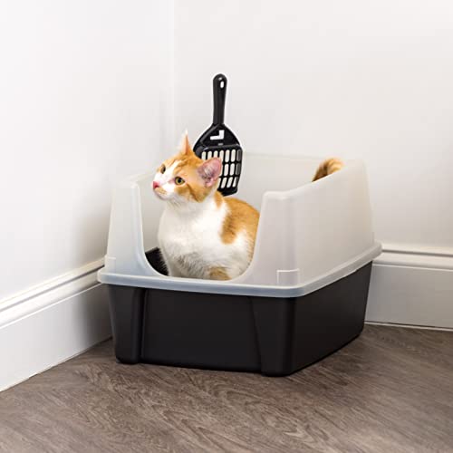 High Sided Cat Litter Box (Large / Black)