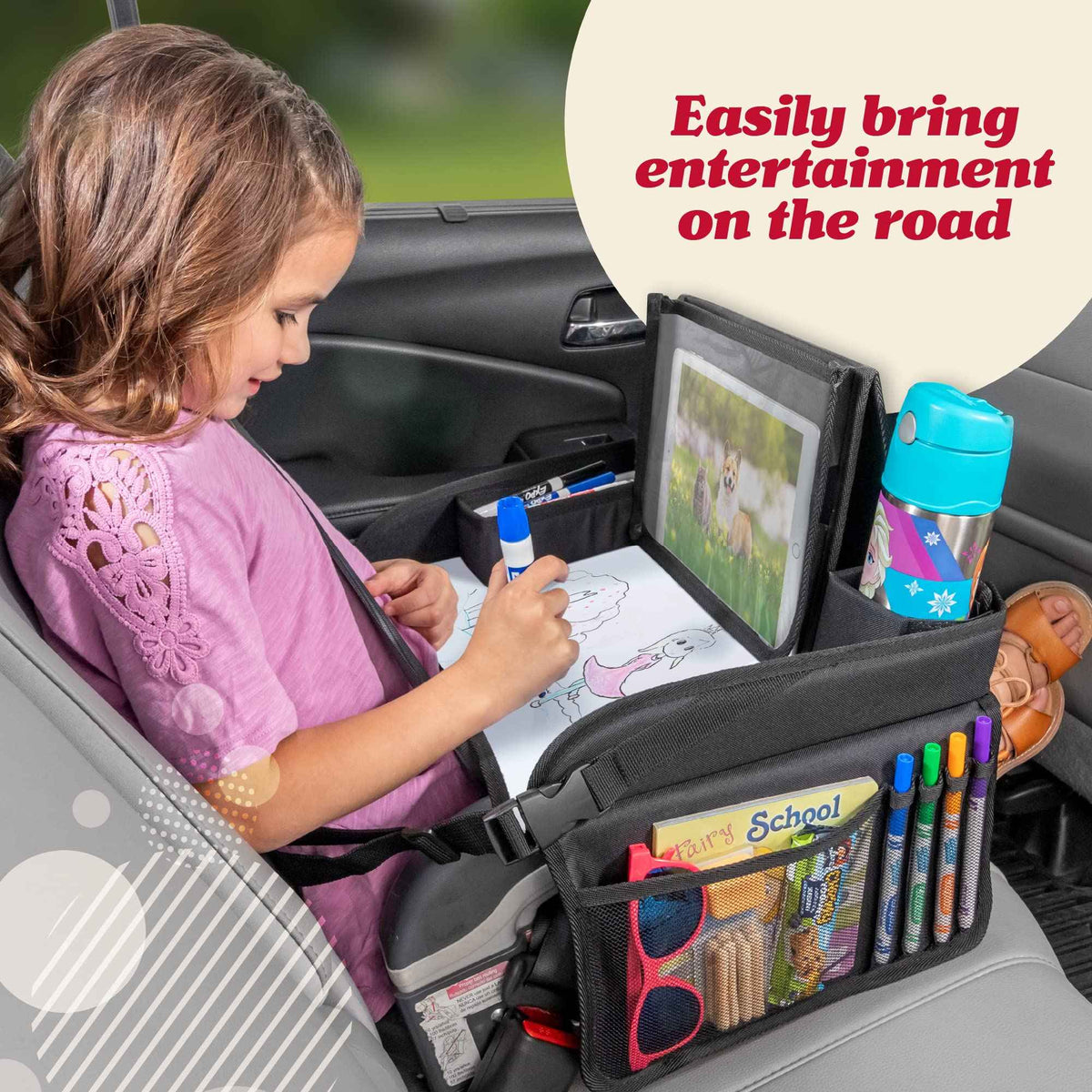 Car Seat Tray (1-pack Black)