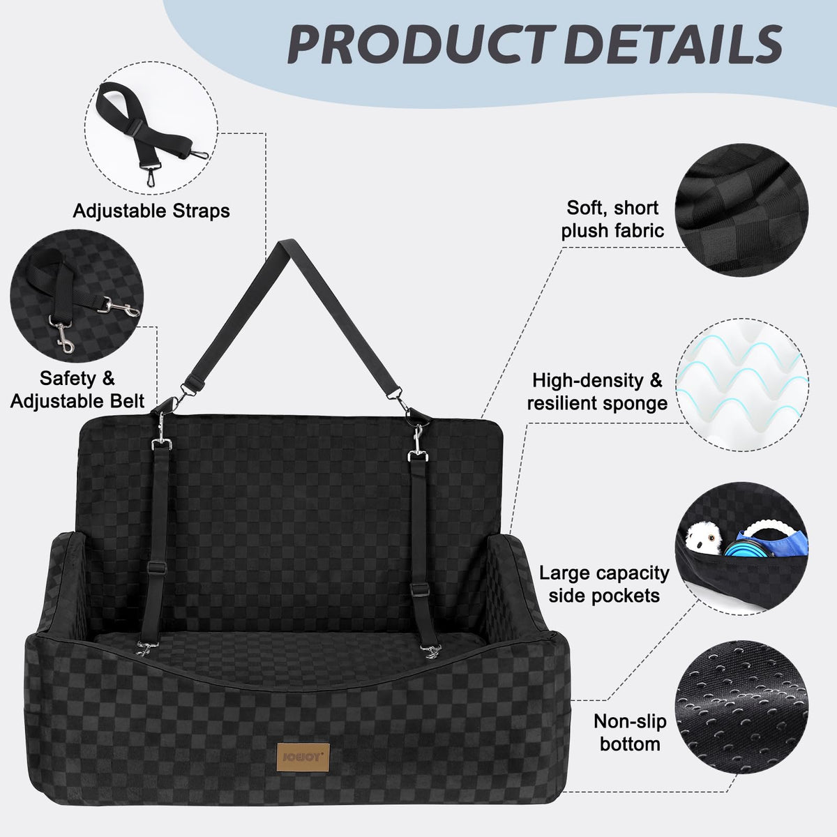 Dog Car Seat for Medium (Large / Black)