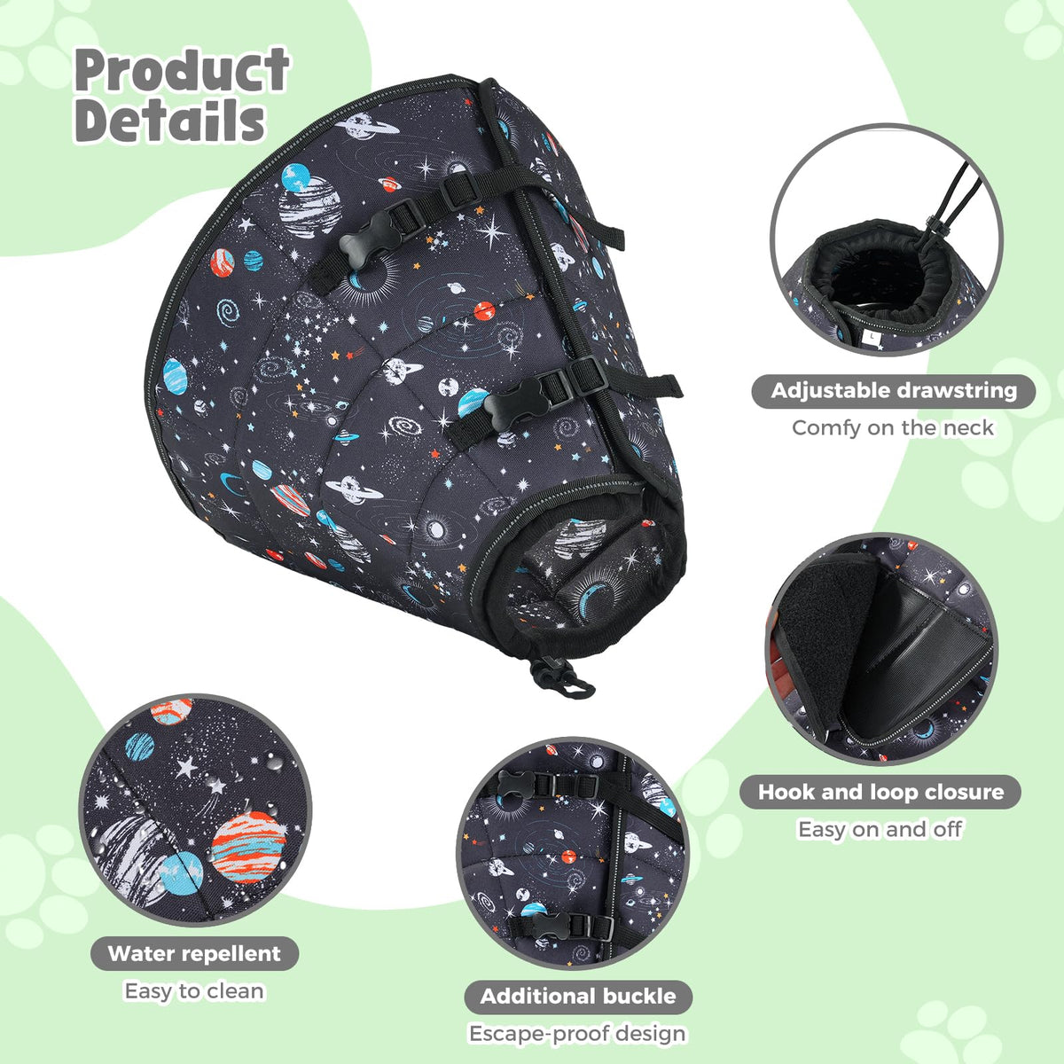 Soft Dog Cone Drawstring (Star / XL)