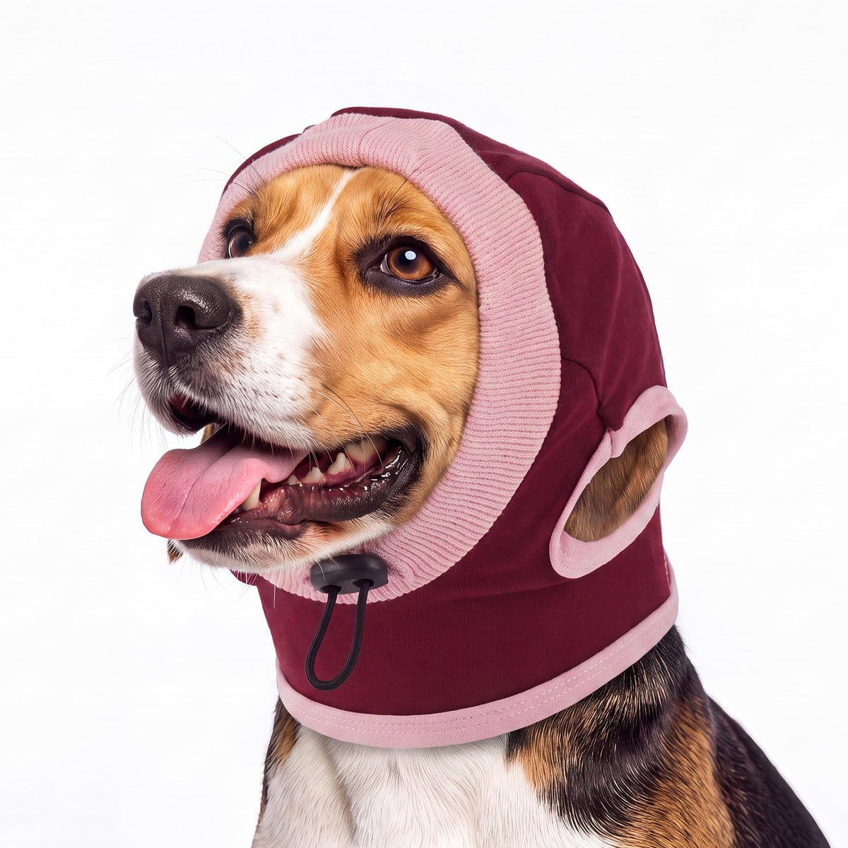 Dog Ear Muffs for Noise Protection No Shake Ear Wrap for Dogs (Red / Medium)