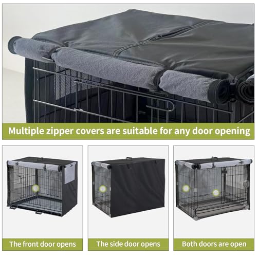 Dog Crate Covers 36 inch Built (Black / 36"L x 23"W x 25"H)