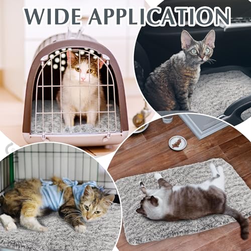 4 Pack Self Warming Cat Mat for Pets (22 x 35 Inch / Gray)