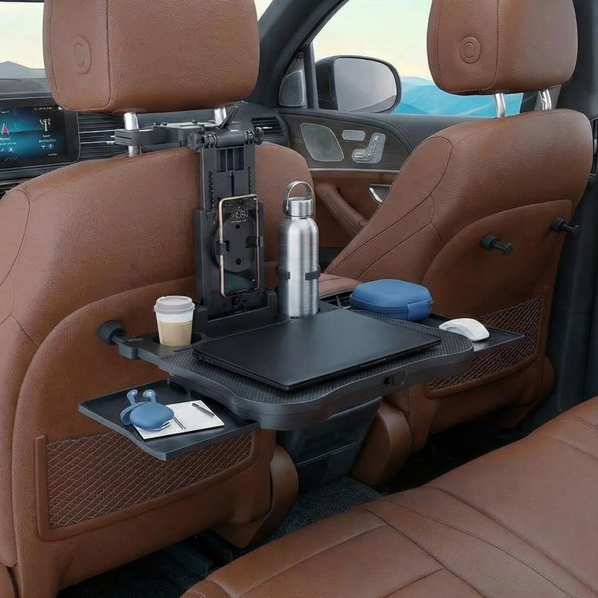 Car Back Seat Tray Table with Expandable Tray (Mechanical back table board)