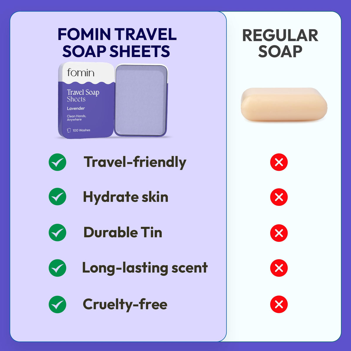 Paper Soap Sheets for Traveling (Lavender)