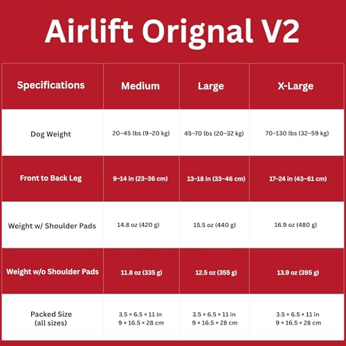 Airlift Original V2 Dog Carrier Sling (X-Large (70–130 lbs) -Original V2)