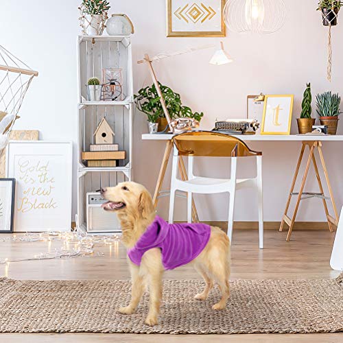 Fleece Dog Hoodie with Pouch (X-Large / Purple)