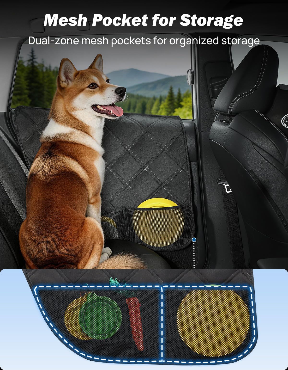 Car Door Protector for Dogs for Sedan (Fit for Sedan/ Family Car/ Small SUV)