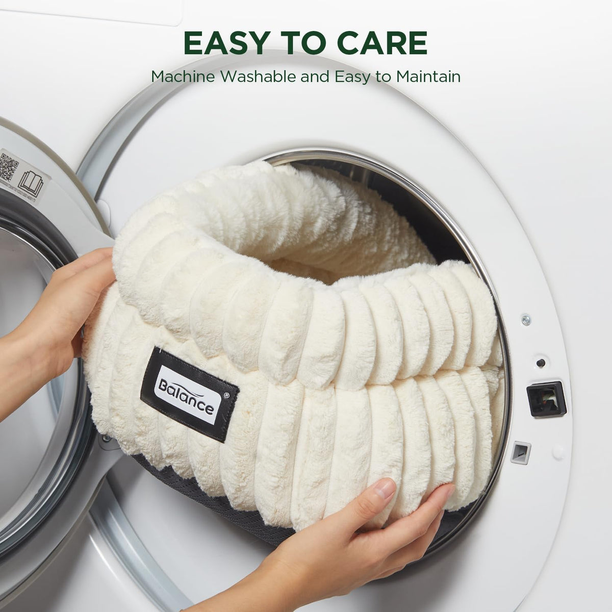 Cat Bed Kitten Bed (20.0"L x 20.0"W x 8"Th / Winter White)