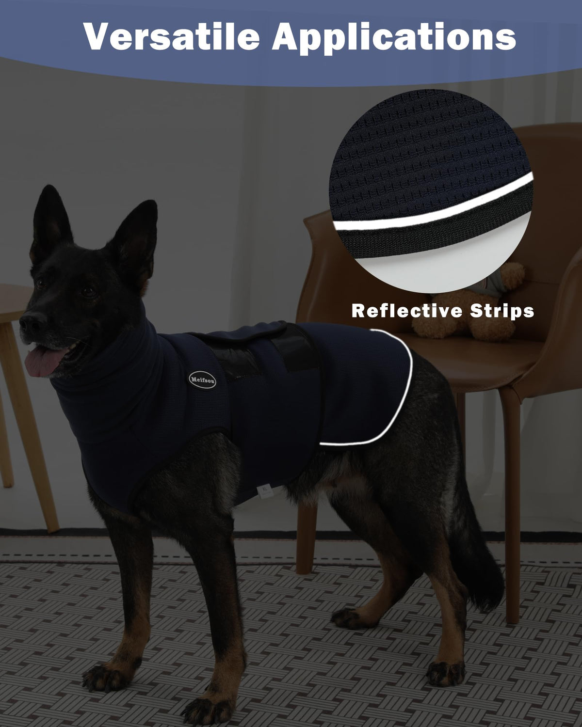 Dog Anxiety Vest with Hood (XX-Large / Army Green)