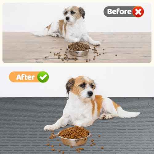Dog Food Mat 57''x40'' Extra Large Dog Mat for Food and Water (57"L x 40"W / Dark Grey)