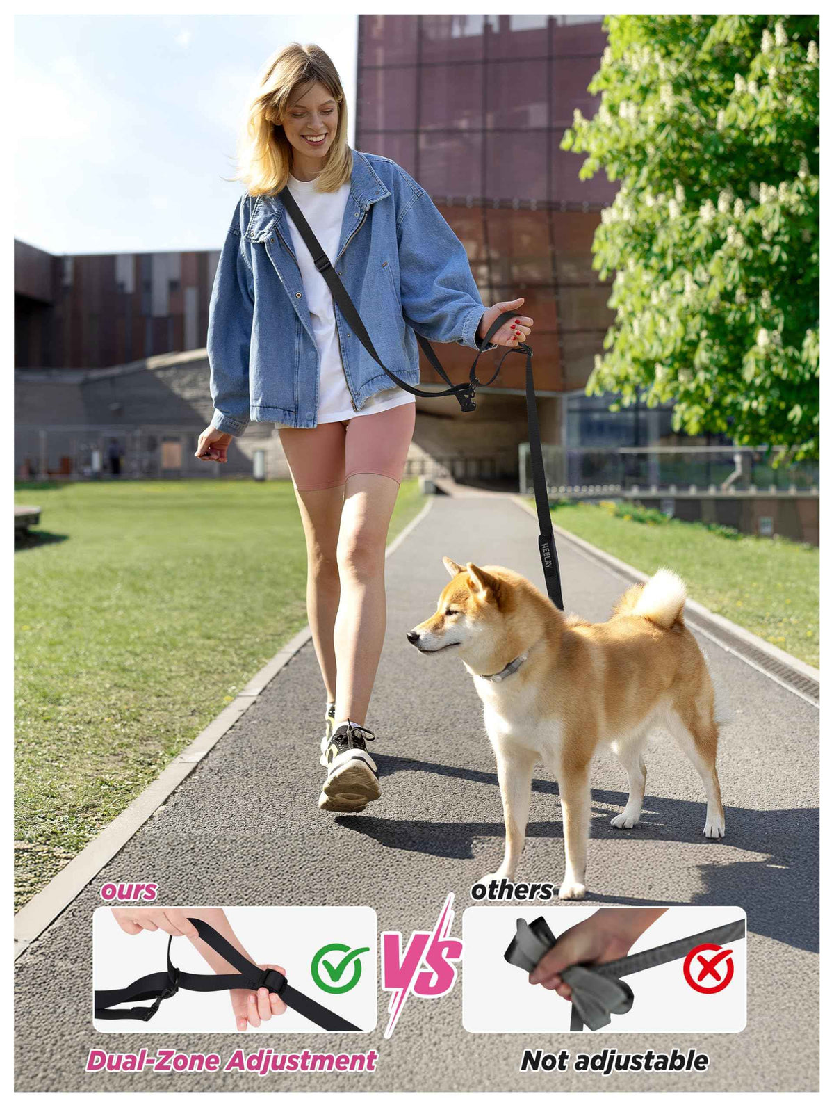 Hands Free Dog Leash (3M Black)