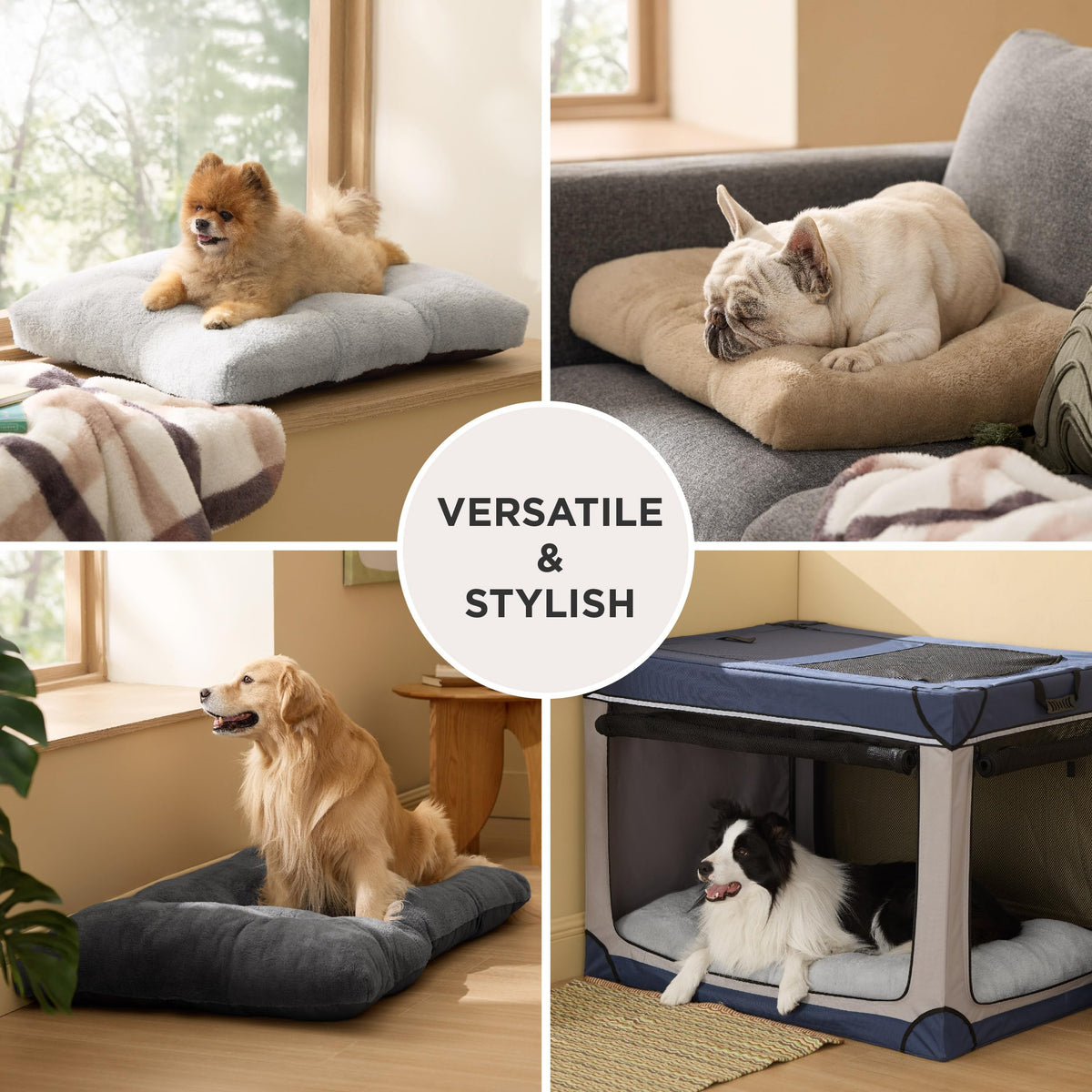 Washable XXL Dog Bed for Crate (47"L x 29"W x 3"Th (XXL-Crate) / Dark Gray)