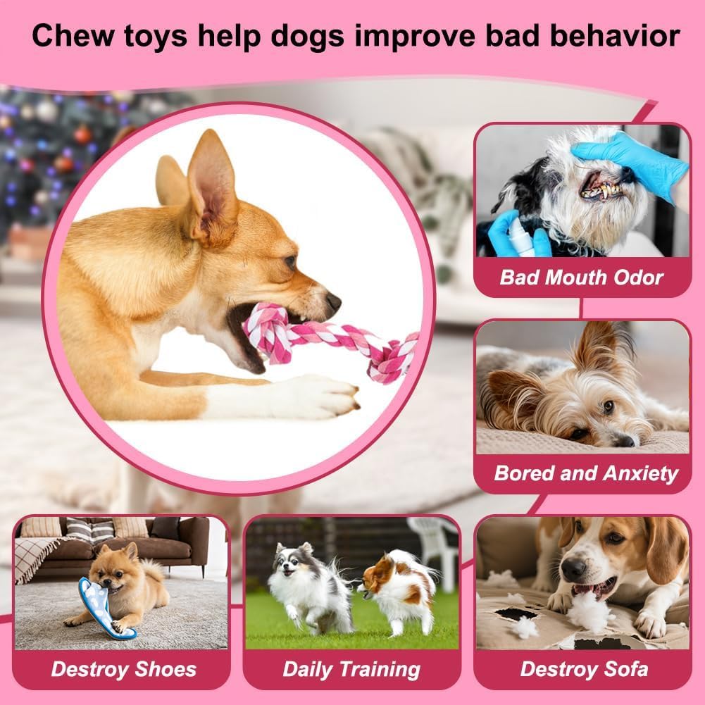 Dog Rope Toy Rope Toys for Dogs (Small / Red)