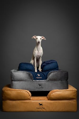 Dog Bed 28x23x11 Inch (Velvet - Dark Green / Medium)