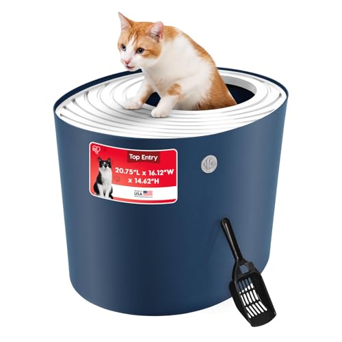 Top Entry Cat Litter Box (Top Entry / Navy)