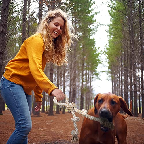 Dog Rope Toys for Large Dogs (White-1 handle / Large)
