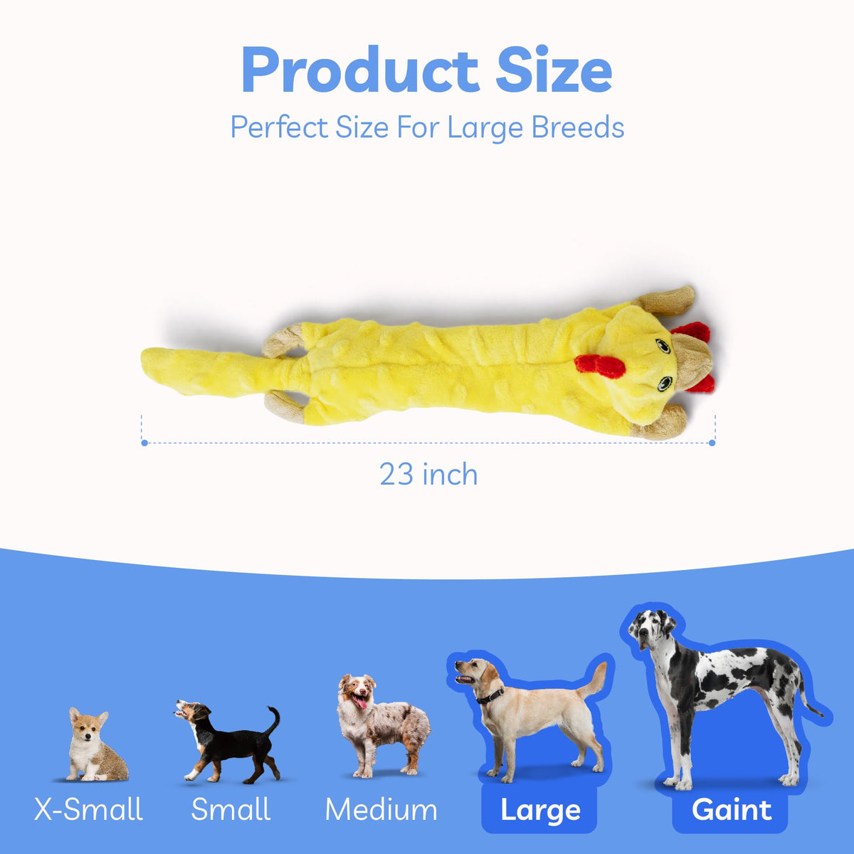 Dog Squeaky Toys Pack (Large / Bubble Plush-Chicken)