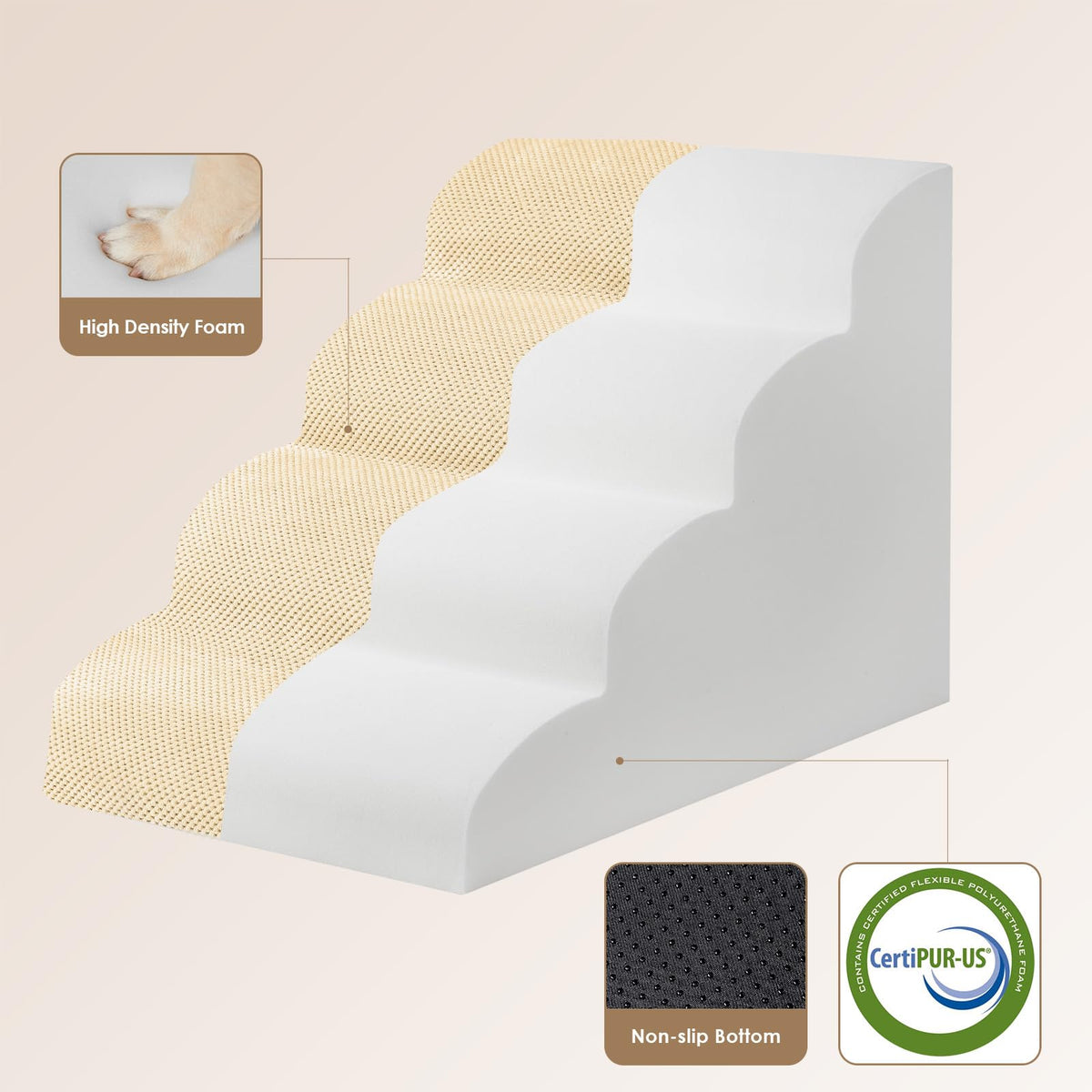 Curved Dog Stairs Ramp