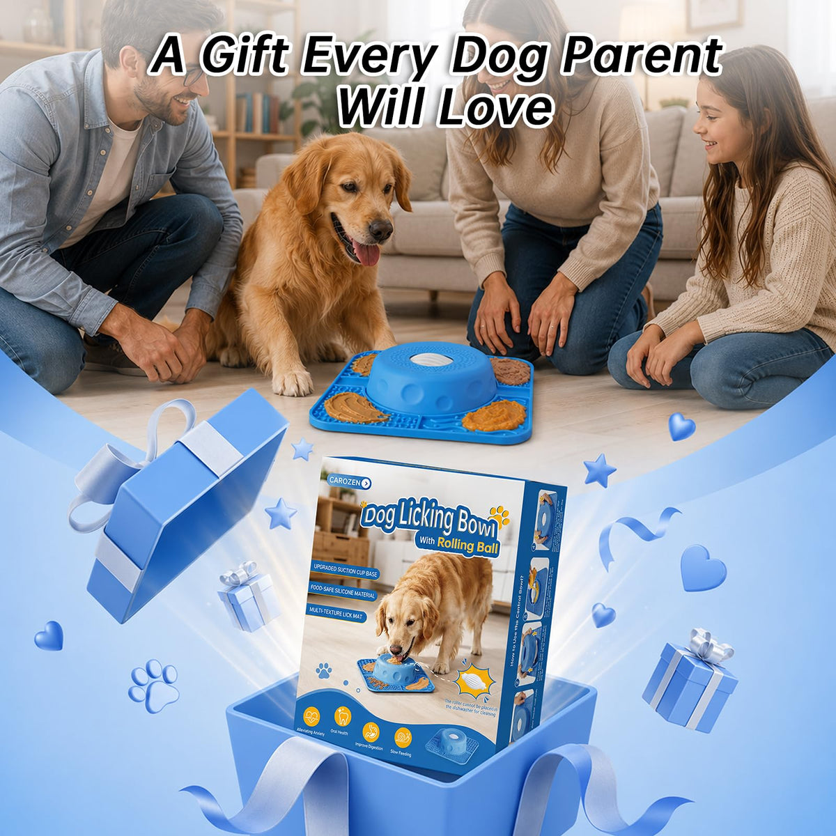 Slow Feeder Dog Bowls & Lick Mat for Dogs