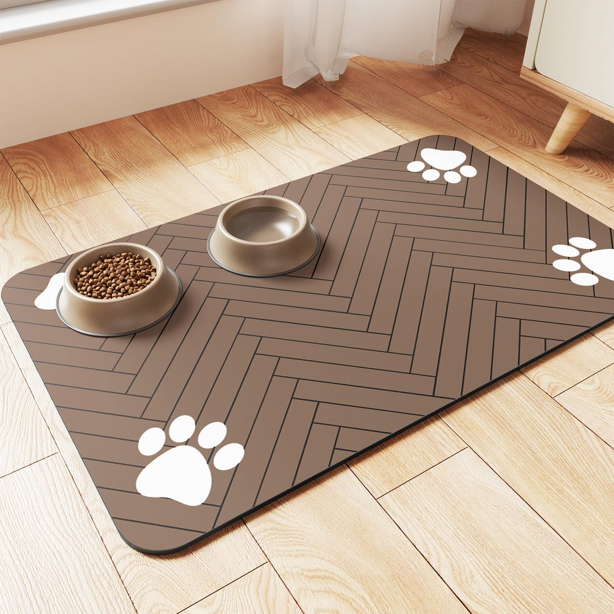 Pet Feeding Mat (Coffee / 27"L x 17"W)