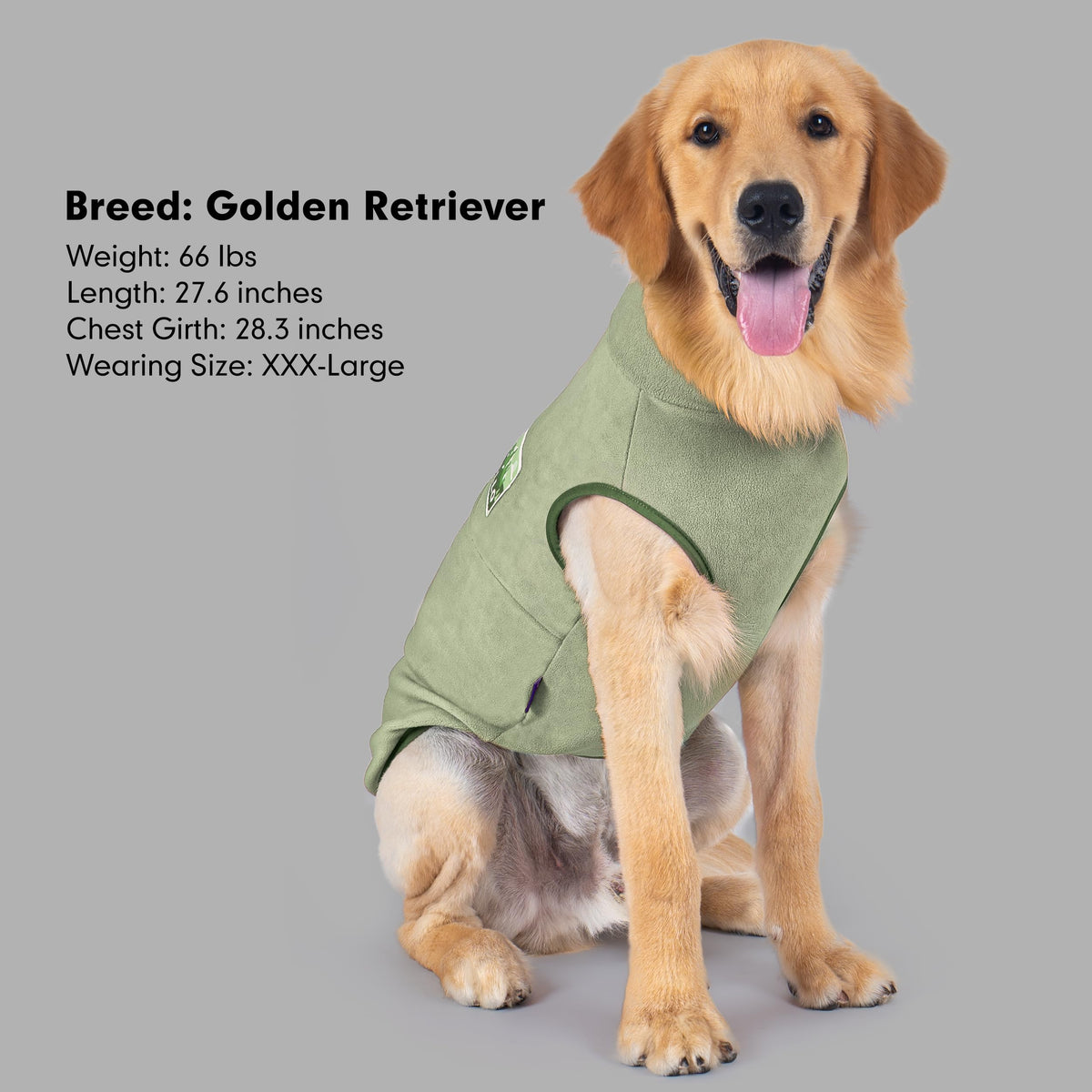 Fleece Dog Sweater (Green / Large)