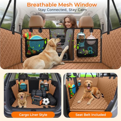 Back Seat Extender for Dogs (Tan / M - Cars / Full Size SUVs)