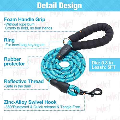 Small Dog Harness and Leash Set (XSmall(Chest Girth 13" - 14.5") / Blue)