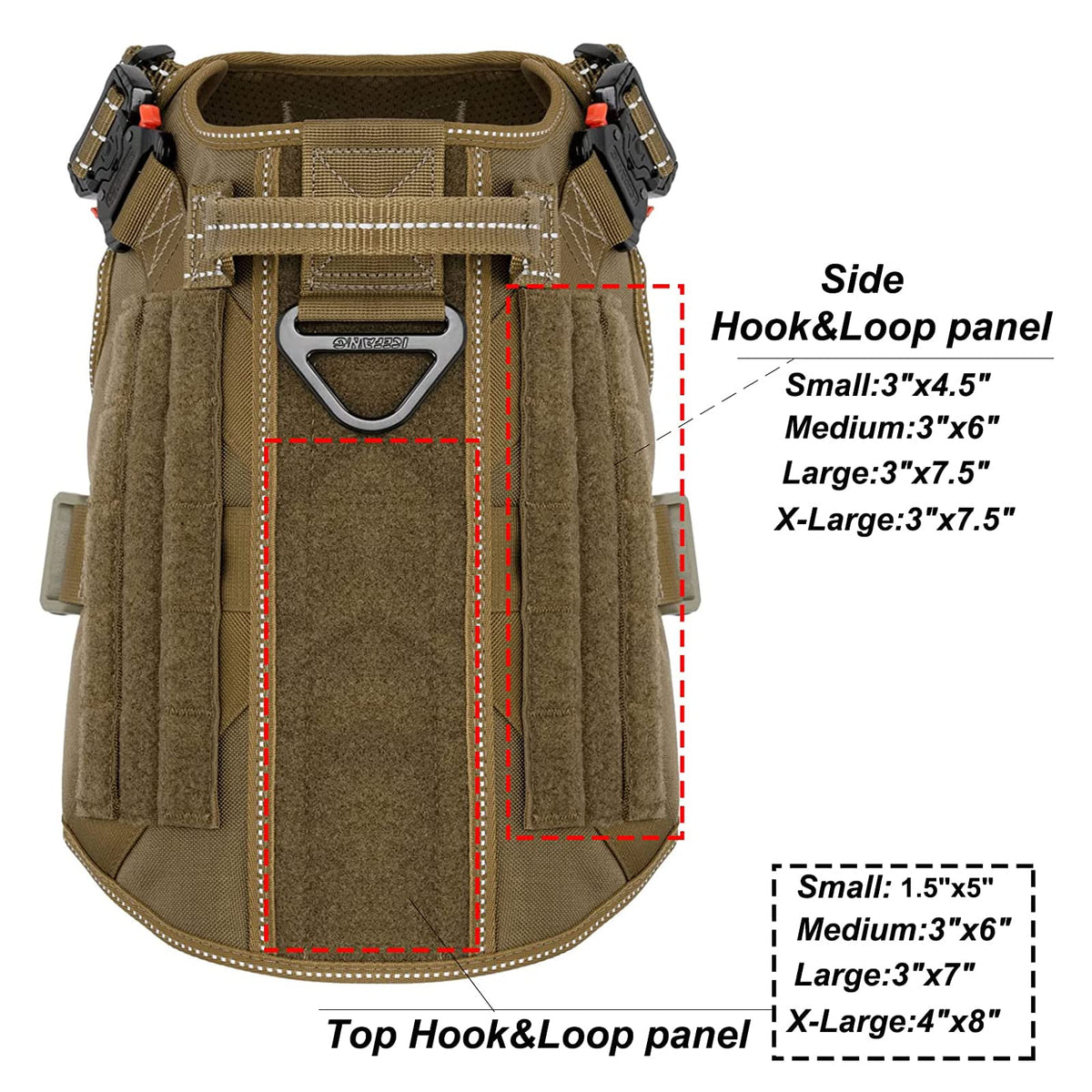 Tactical Dog Harness (X-Large (Pack of 1) / Brown)