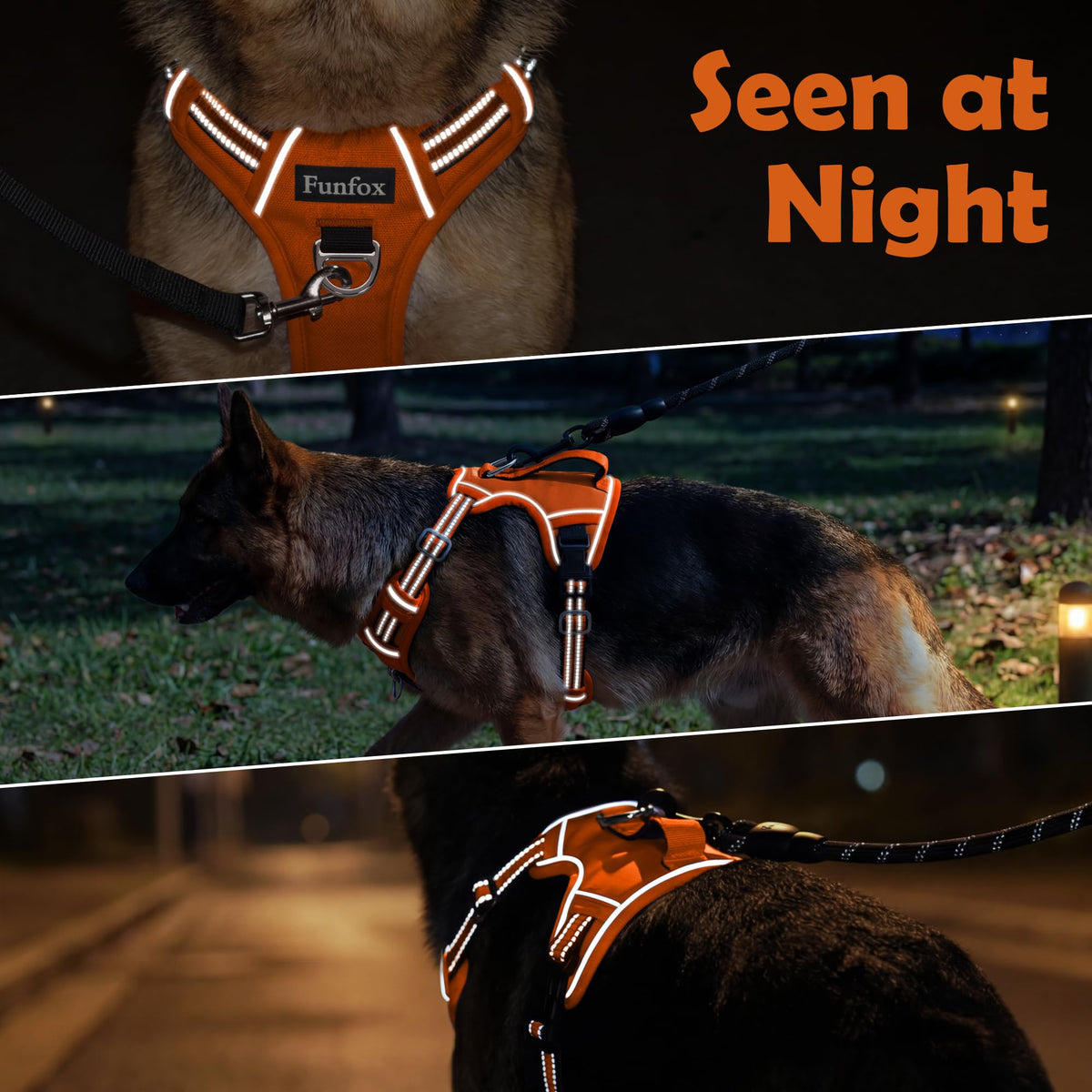 Dog Harness for XLarge Dogs (Orange / X-Large)