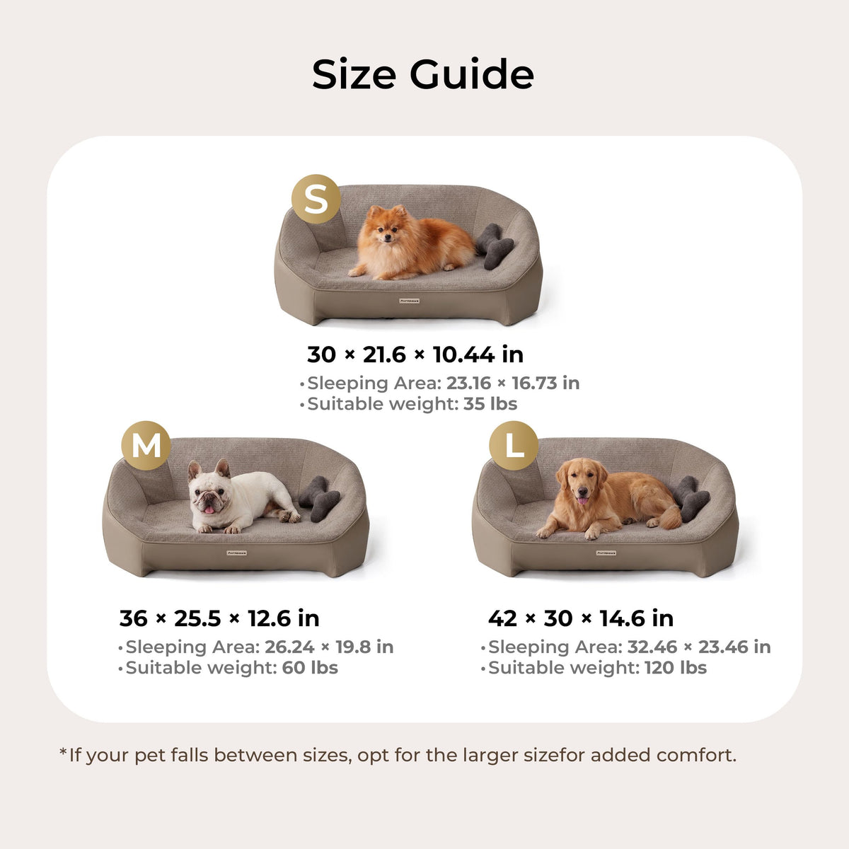 Dog Bed for Large Sized Dog (Leather-Dark Gray-Light Gray / 42"L x 30"W x 14.6"Th)
