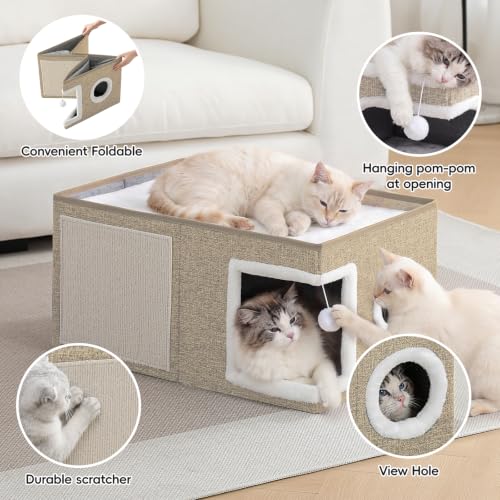Extra Wide Cat Houses for Indoor Cats (SingleAK / Extra Large)