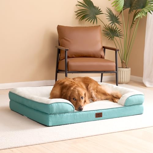 Orthopedic XXL Dog Bed (Turquoise Blue / 46.0"l X 35.0"w X 7.5"th)