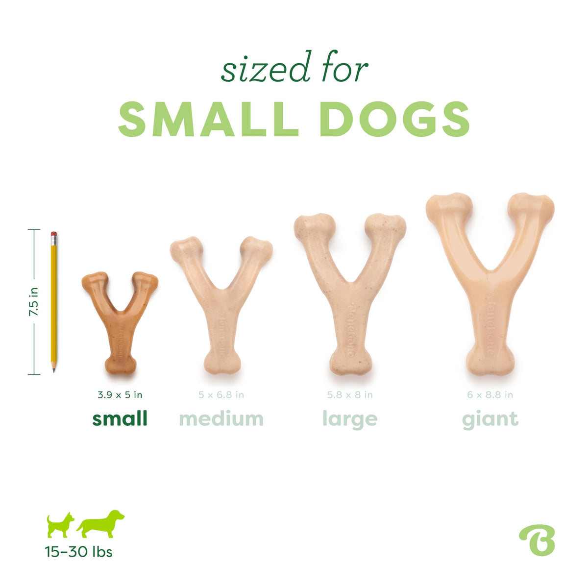 Wishbone Dog Chew Toy for Aggressive Chewers (Small)