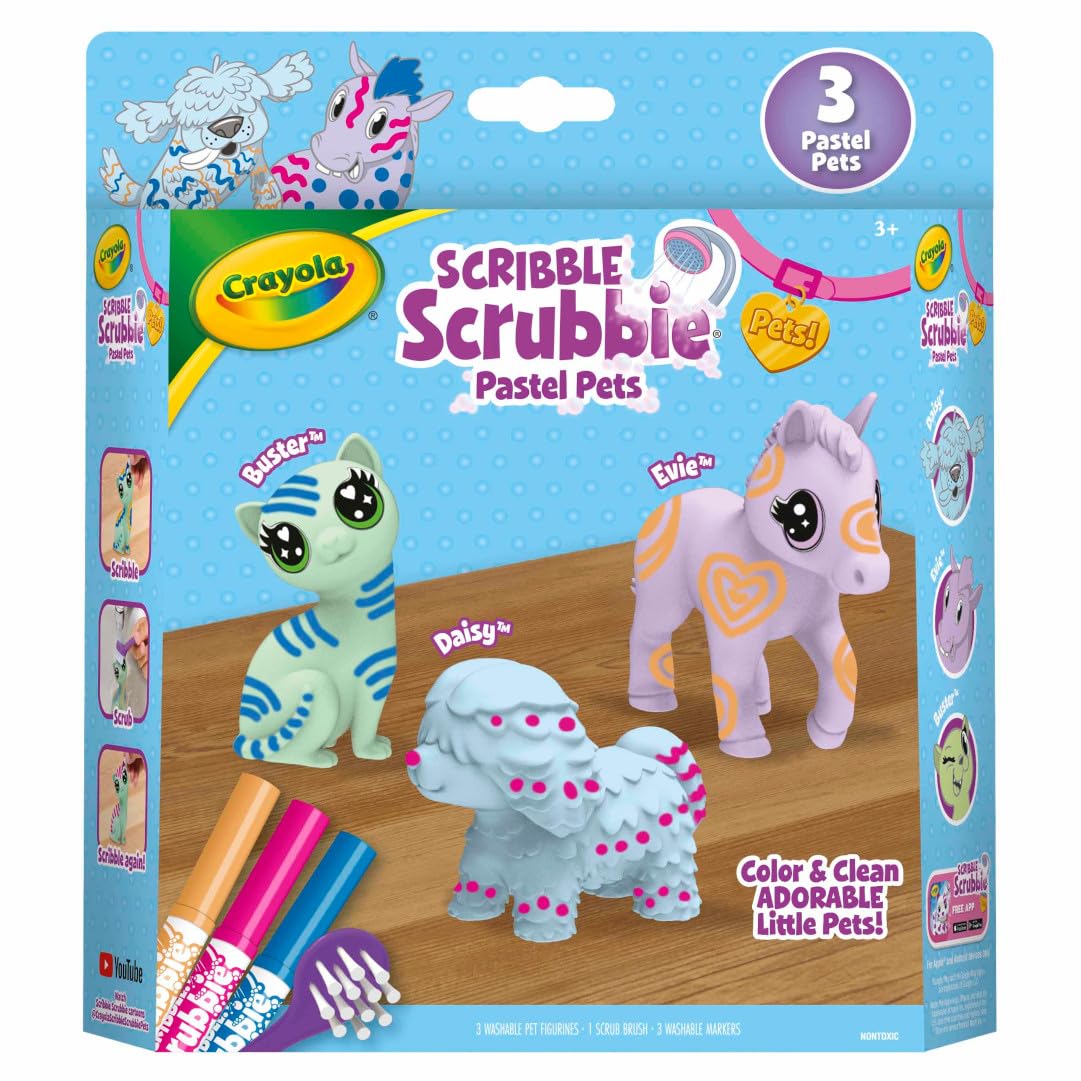 Scribble Scrubbie Pastel Pets (Small / Pastel Pets)