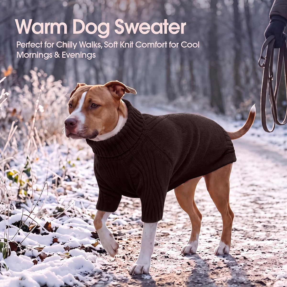 Turtleneck Dog Sweater (Brown / Medium)